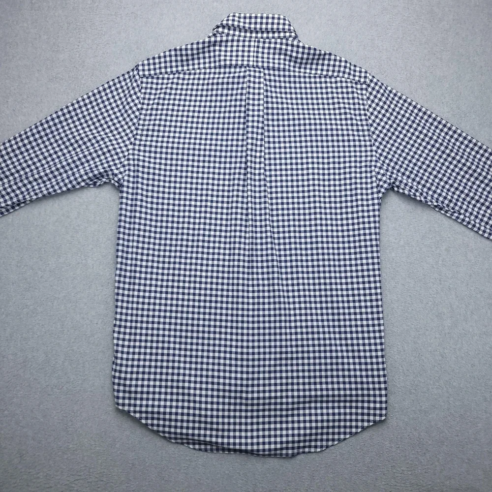 Ralph Lauren Classic Fit Performance Shirt Mens Large Blue‎ Check Long Sleeve